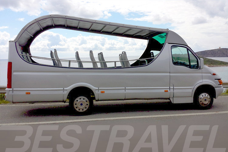 Bus Cabrio Chia Tour Costa del Sud Sardegna